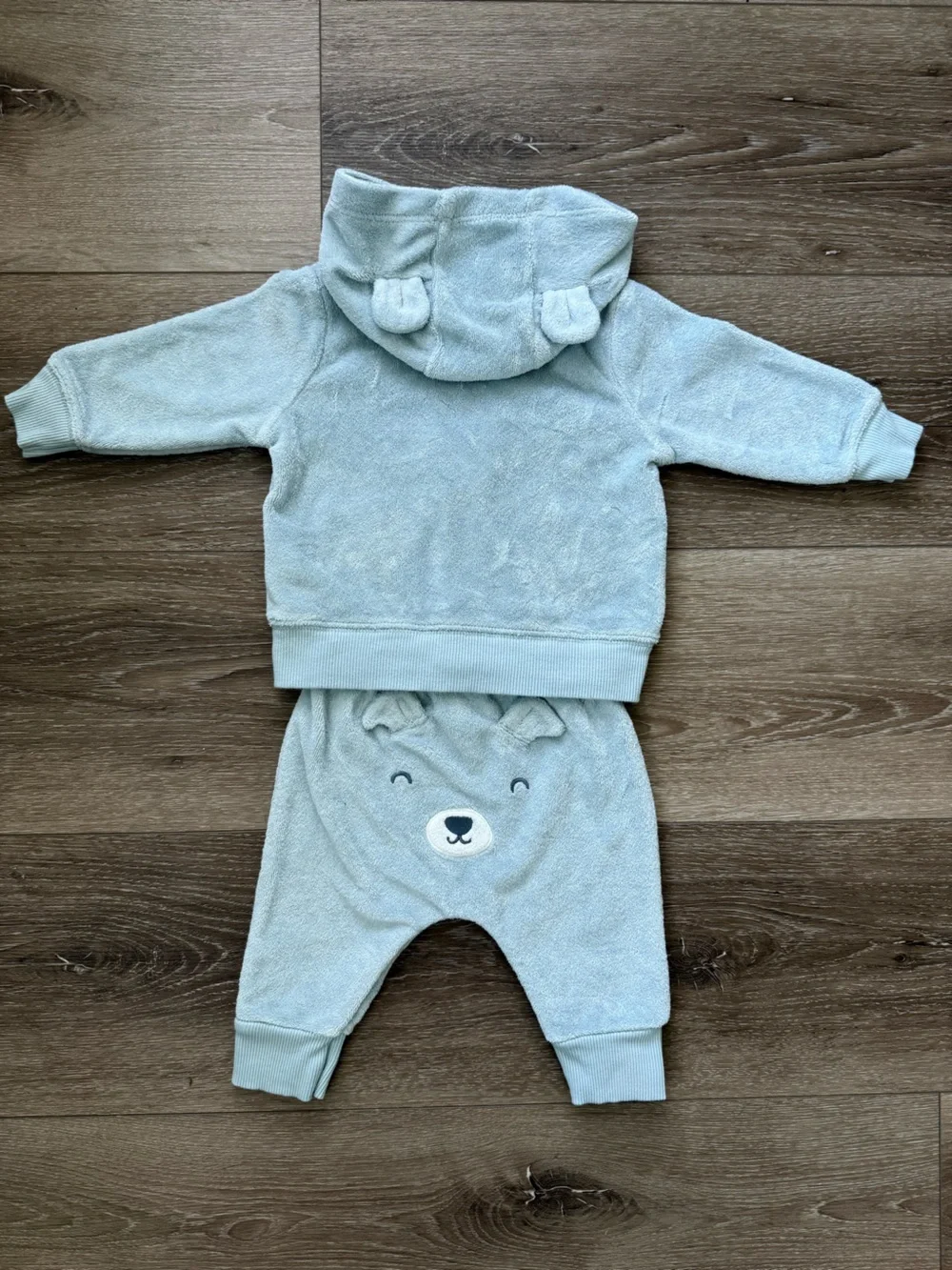 Carter's Light Blue Zip-Up Sweater set 0-3 months